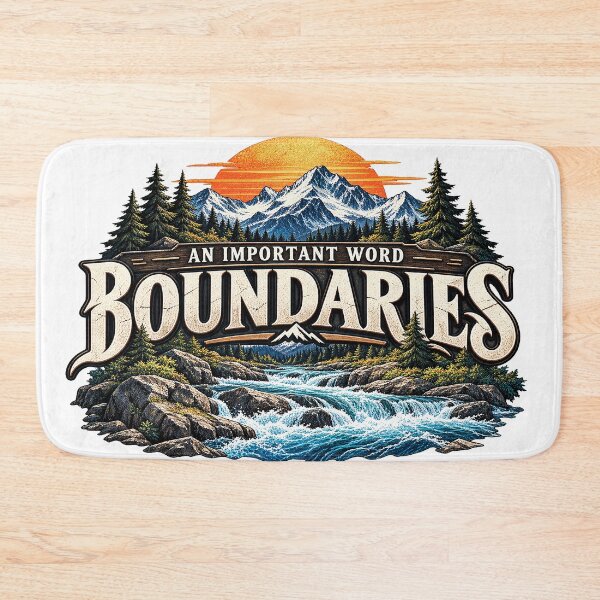 Item preview, Boundaries – Mountain Adventure Vintage Art designed and sold by JanChryzostom.