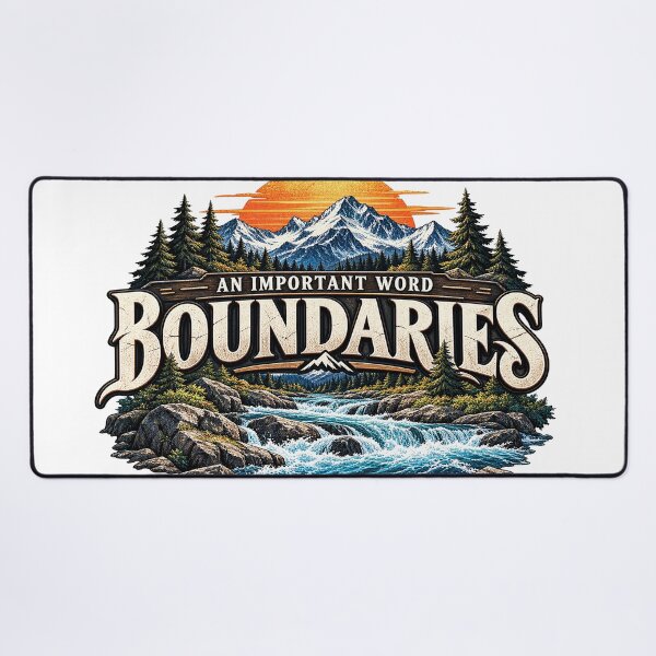 Item preview, Boundaries – Mountain Adventure Vintage Art designed and sold by JanChryzostom.