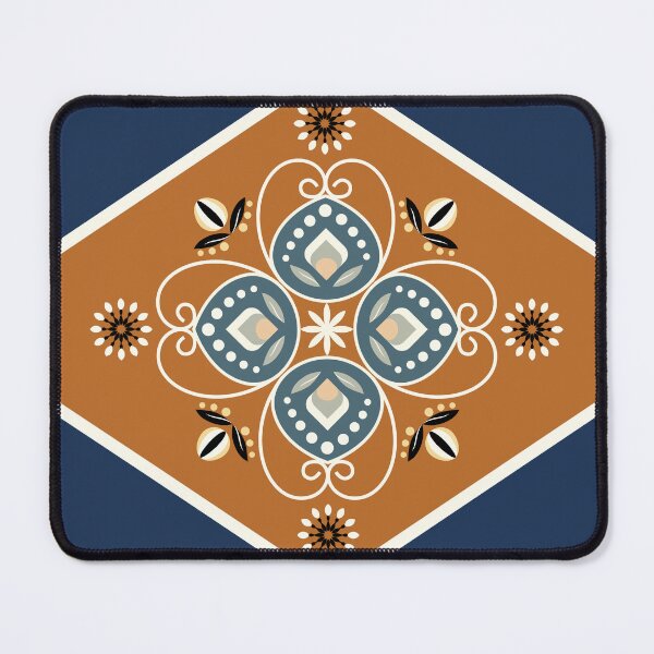 Item preview, Terracotta Floral Geometric Boho Pattern designed and sold by CHANCHANAI.