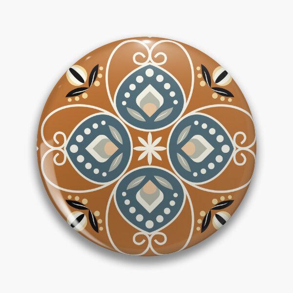 Item preview, Terracotta Floral Geometric Boho Pattern designed and sold by CHANCHANAI.