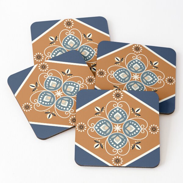 Item preview, Terracotta Floral Geometric Boho Pattern designed and sold by CHANCHANAI.