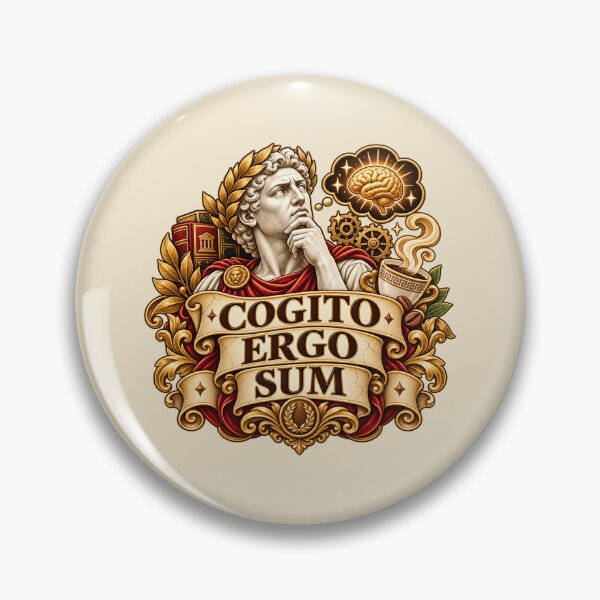 Item preview, Cogito Ergo Sum – Latin Philosophy Quote Classical Thinker Design designed and sold by MetaModel Editions.