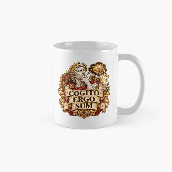 Item preview, Cogito Ergo Sum – Latin Philosophy Quote Classical Thinker Design designed and sold by MetaModel Editions.