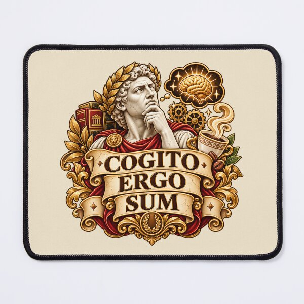 Item preview, Cogito Ergo Sum – Latin Philosophy Quote Classical Thinker Design designed and sold by MetaModel Editions.