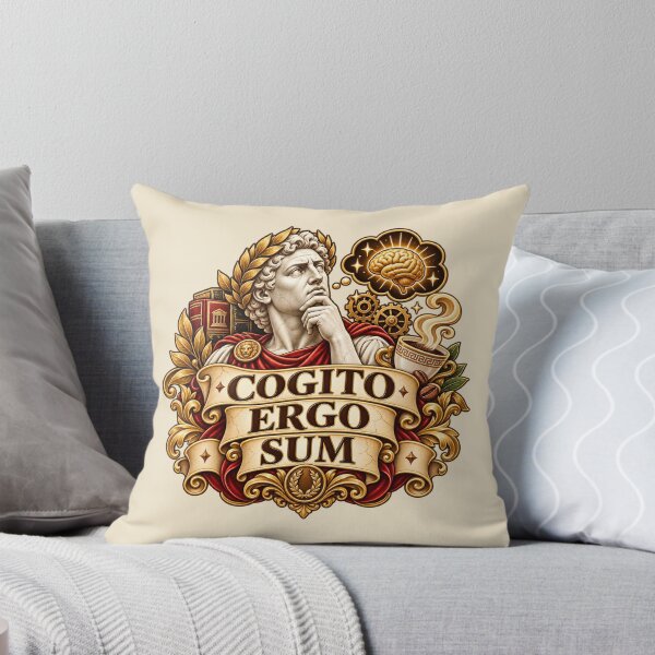 Item preview, Cogito Ergo Sum – Latin Philosophy Quote Classical Thinker Design designed and sold by MetaModel Editions.