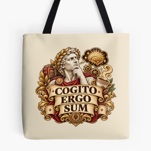 Item preview, Cogito Ergo Sum – Latin Philosophy Quote Classical Thinker Design designed and sold by MetaModel Editions.