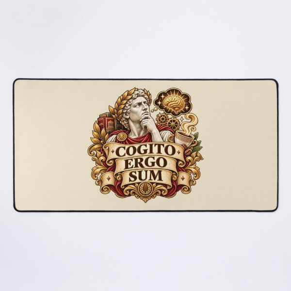 Item preview, Cogito Ergo Sum – Latin Philosophy Quote Classical Thinker Design designed and sold by MetaModel Editions.