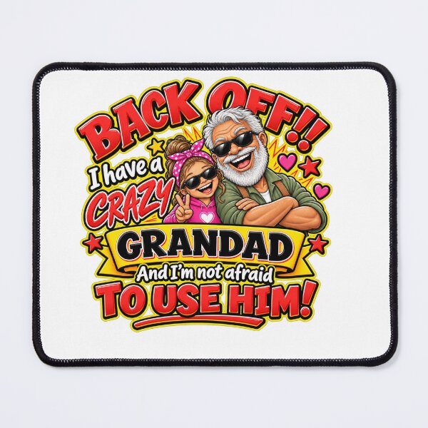 Item preview, Funny Crazy Grandad & Granddaughter Gift – Back Off Grandad designed and sold by mygiftideas.