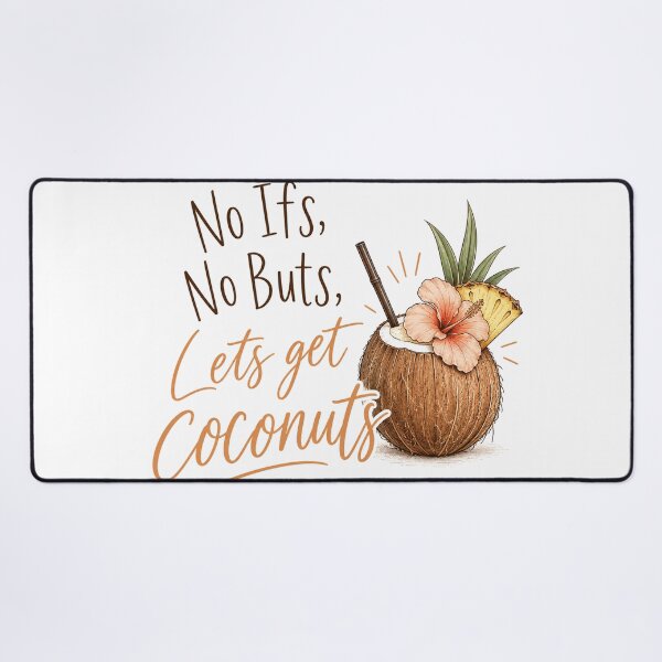 Item preview, No Ifs, No Buts, Let's Get Coconuts — Tropical Cocktail Print, Tropic of Tipsy designed and sold by IsleAmore.