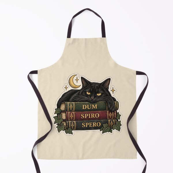 Item preview, Dum Spiro Spero – Latin Hope Quote Black Cat Book Lover Design designed and sold by MetaModel Editions.