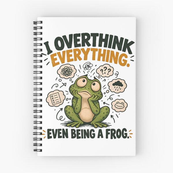 Item preview, I Overthink Everything Even Being a Frog – Funny Frog Humor designed and sold by Colorful Idea.