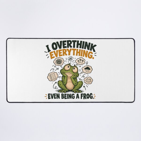 Item preview, I Overthink Everything Even Being a Frog – Funny Frog Humor designed and sold by Colorful Idea.