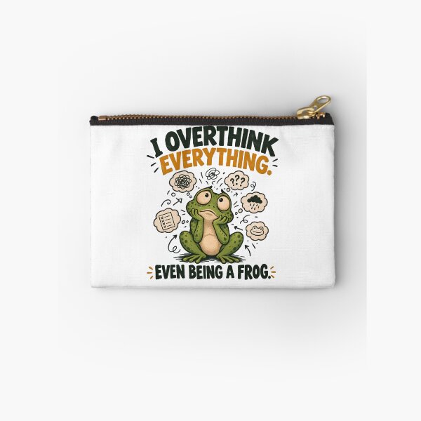 Item preview, I Overthink Everything Even Being a Frog – Funny Frog Humor designed and sold by Colorful Idea.