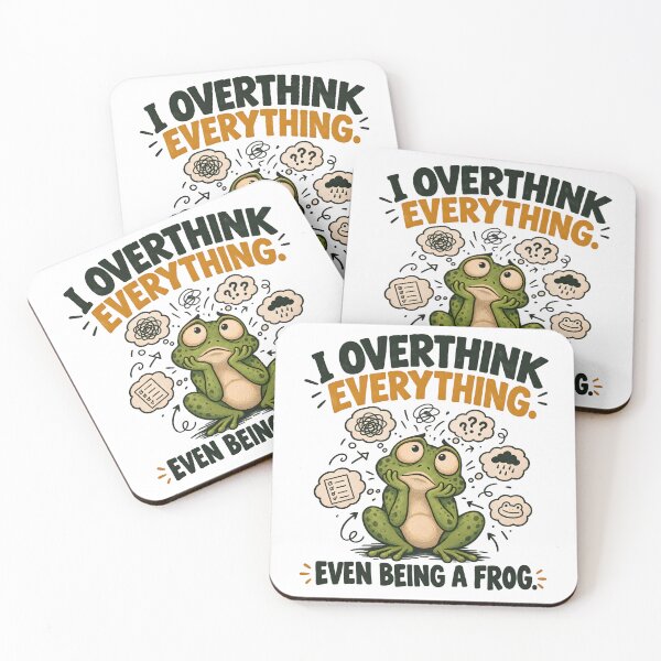 Item preview, I Overthink Everything Even Being a Frog – Funny Frog Humor designed and sold by Colorful Idea.