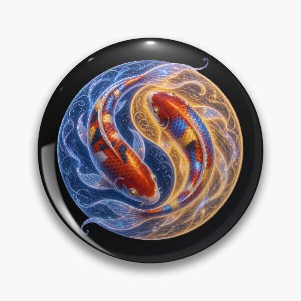 Item preview, FANTASY YIN YANG TWIN KOI FISH designed and sold by Little Red.
