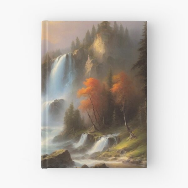 Item preview, Mountain Cascade | Sunset Waterfall Landscape designed and sold by Prachodayat Artworks.