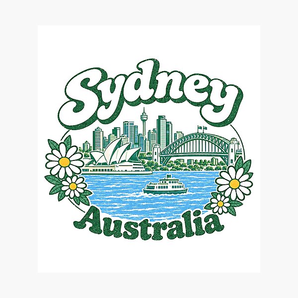Item preview, Sydney Australia Cute Floral Skyline designed and sold by HowToCanadian.