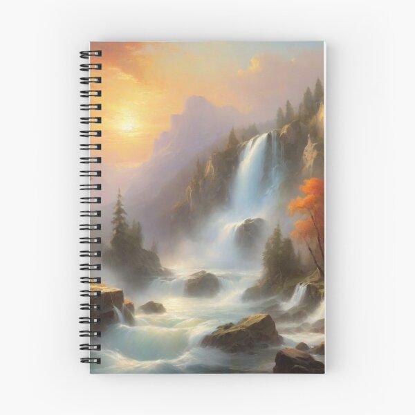Item preview, Mountain Cascade | Sunset Waterfall Landscape designed and sold by Prachodayat Artworks.