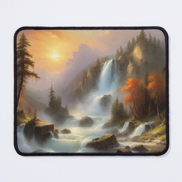 Item preview, Mountain Cascade | Sunset Waterfall Landscape designed and sold by Prachodayat Artworks.
