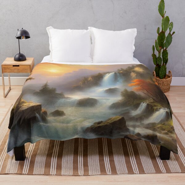 Item preview, Mountain Cascade | Sunset Waterfall Landscape designed and sold by Prachodayat Artworks.