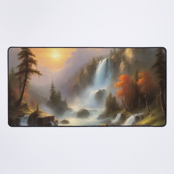 Item preview, Mountain Cascade | Sunset Waterfall Landscape designed and sold by Prachodayat Artworks.