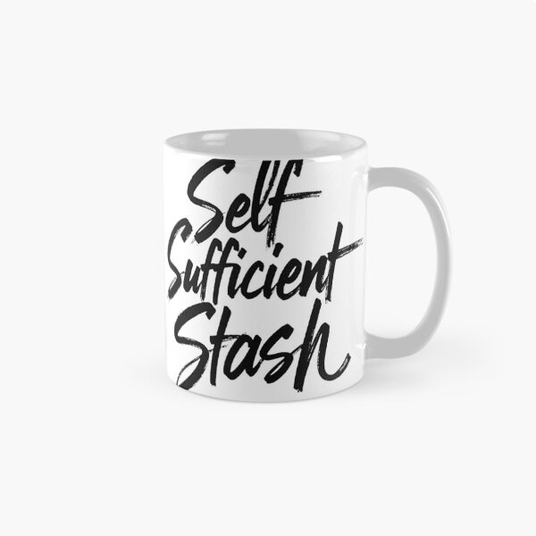 Item preview, Self Sufficient Stash - Bold Black Ink Lettering designed and sold by Qubivibe.