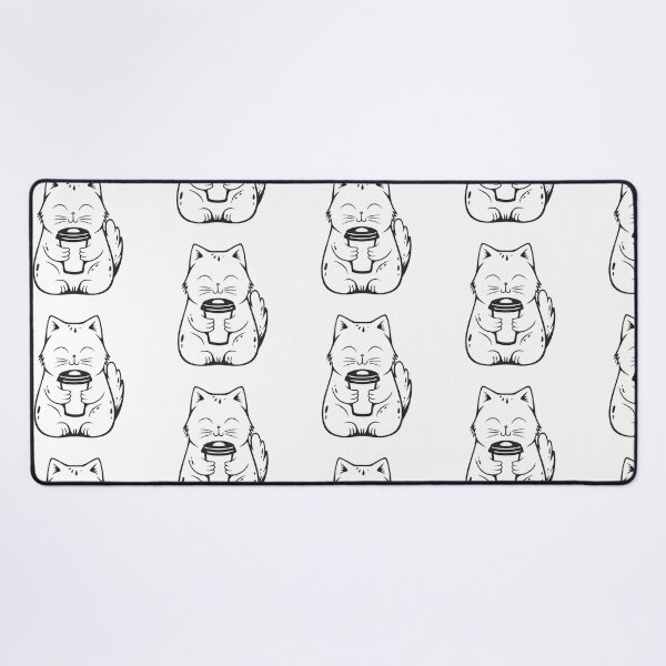 Item preview, Cat with Coffee Funny Gift designed and sold by OneLine Studio.