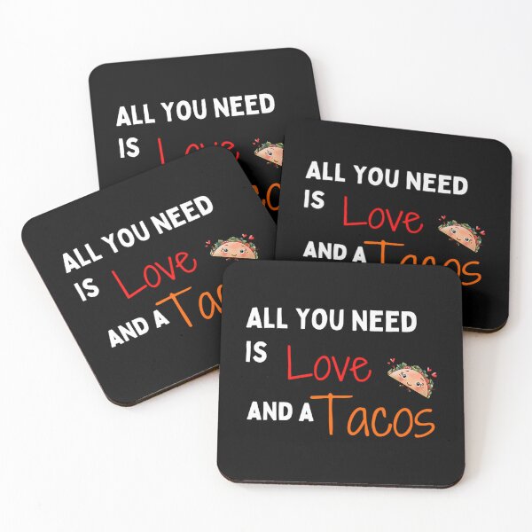 Item preview, Funny All I Need Love And Tacos With Hearts Quote All I Need Love And Tacos With Hearts Funny Vintage Cute Taco Funny Valentines Day For Couple designed and sold by kynlie-luker.