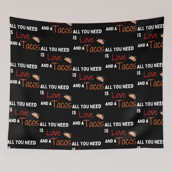 Item preview, Funny All I Need Love And Tacos With Hearts Quote All I Need Love And Tacos With Hearts Funny Vintage Cute Taco Funny Valentines Day For Couple designed and sold by kynlie-luker.