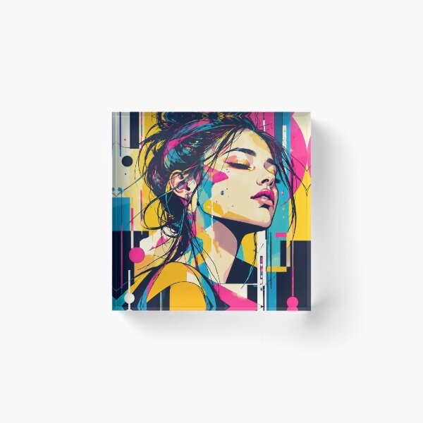 Item preview, Neon Pop Art Woman designed and sold by NordenPosters.