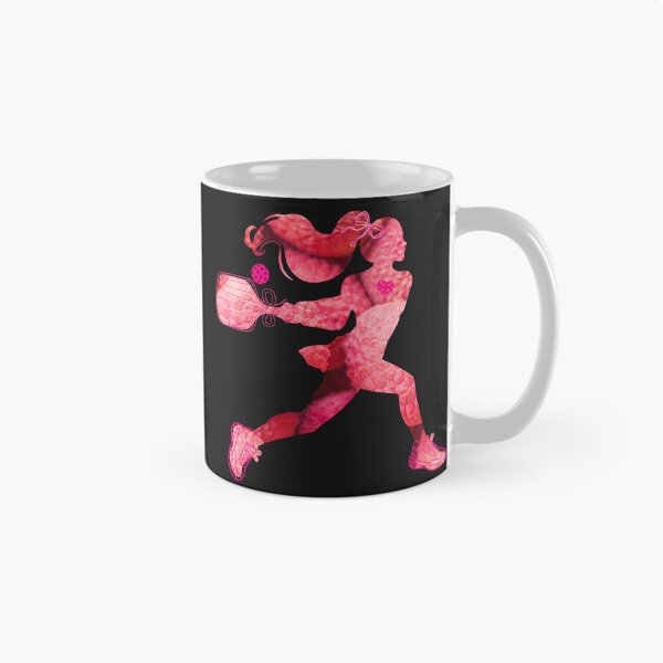 Item preview, Pink Lychee Texture Women's Pickleball Player Silhouette – Vibrant Sports Art designed and sold by Wennebabs.
