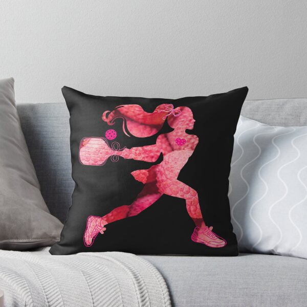 Item preview, Pink Lychee Texture Women's Pickleball Player Silhouette – Vibrant Sports Art designed and sold by Wennebabs.