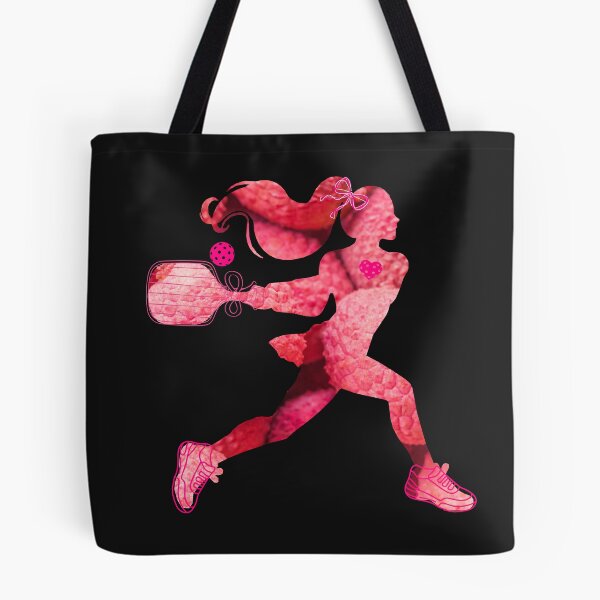 Item preview, Pink Lychee Texture Women's Pickleball Player Silhouette – Vibrant Sports Art designed and sold by Wennebabs.