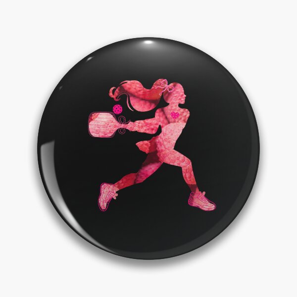 Item preview, Pink Lychee Texture Women's Pickleball Player Silhouette – Vibrant Sports Art designed and sold by Wennebabs.