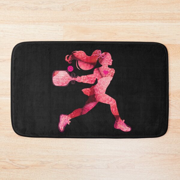 Item preview, Pink Lychee Texture Women's Pickleball Player Silhouette – Vibrant Sports Art designed and sold by Wennebabs.