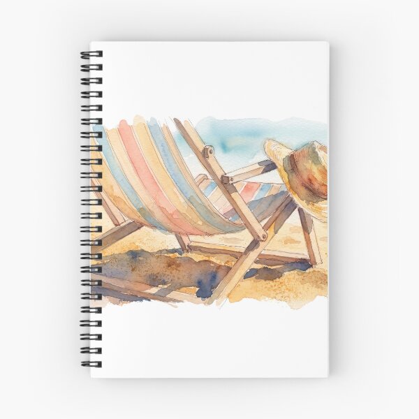 Item preview, Beach Deckchair and Sun Hat Watercolour designed and sold by made by Golightly x.