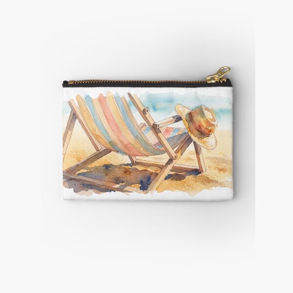 Item preview, Beach Deckchair and Sun Hat Watercolour designed and sold by made by Golightly x.