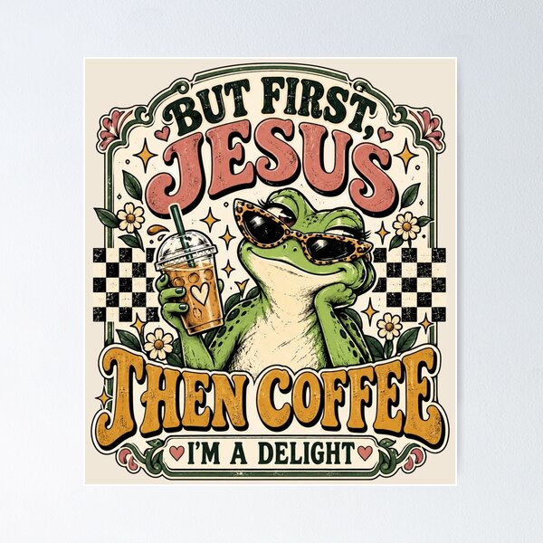 Item preview, Funny Christian Frog, Jesus Thinks I'm a Delight, Faith Based Humor, Cute Frog Gift for Women designed and sold by Quiajia.
