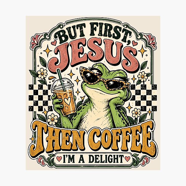 Item preview, Funny Christian Frog, Jesus Thinks I'm a Delight, Faith Based Humor, Cute Frog Gift for Women designed and sold by Quiajia.