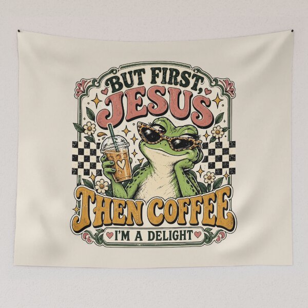 Item preview, Funny Christian Frog, Jesus Thinks I'm a Delight, Faith Based Humor, Cute Frog Gift for Women designed and sold by Quiajia.