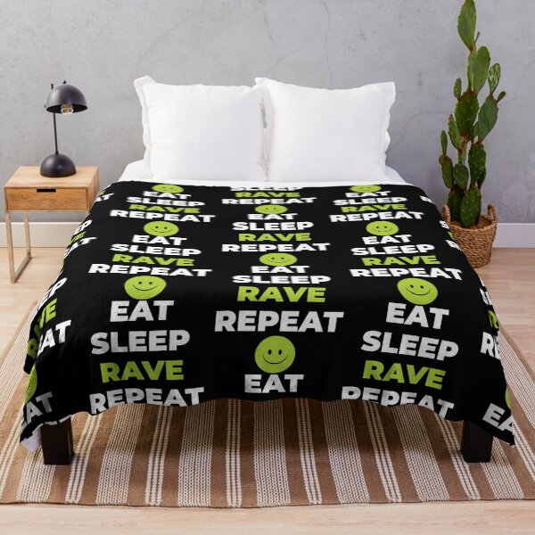 Item preview, Fatboy Slim Shirt Eat Sleep Rave Repeat designed and sold by grettel-hock.