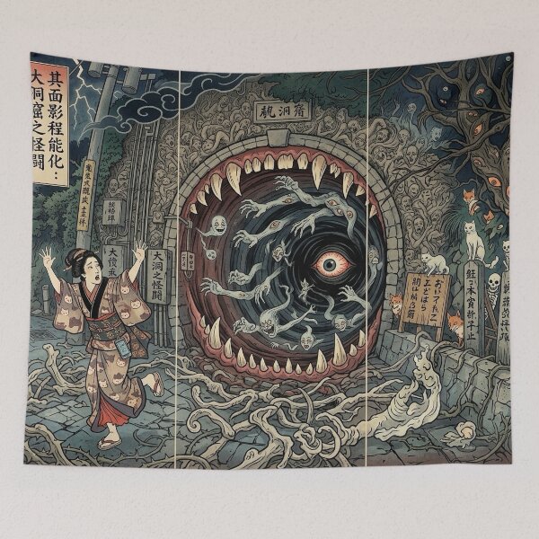 Item preview, The Yokai Tunnel - Japanese Ukiyo-e Horror Art designed and sold by manbou-japan.