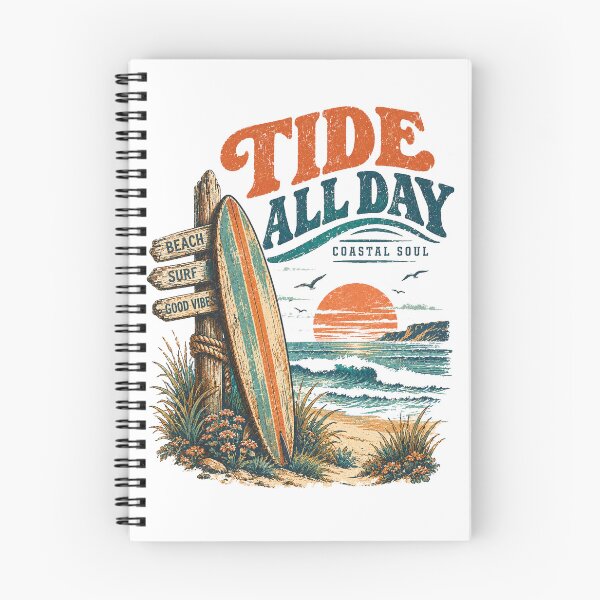 Item preview, Tide All Day Coastal Soul Vintage Surf Beach Sunset Design designed and sold by @SHINTOSARTSTORE.
