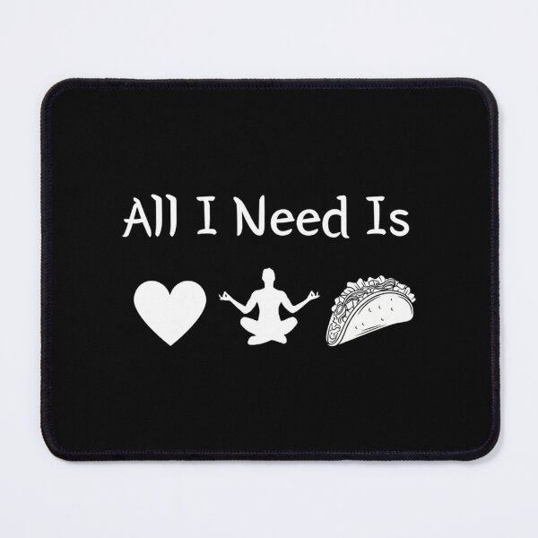 Item preview, Funny All I Need Love And Yoga And Tacos With Cheese All I Need Love And Yoga And Tacos With Cheese Funny Vintage Cute Taco Funny Valentines Day For Coach designed and sold by kynlie-luker.