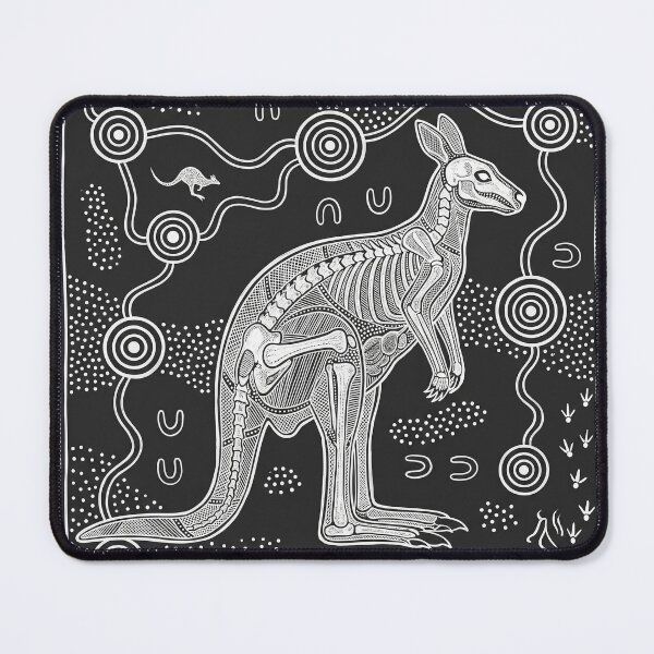 Item preview, Malu's Songline: Red Kangaroo Indigenous X-Ray Aboriginal Art Print designed and sold by FreiherrPK.