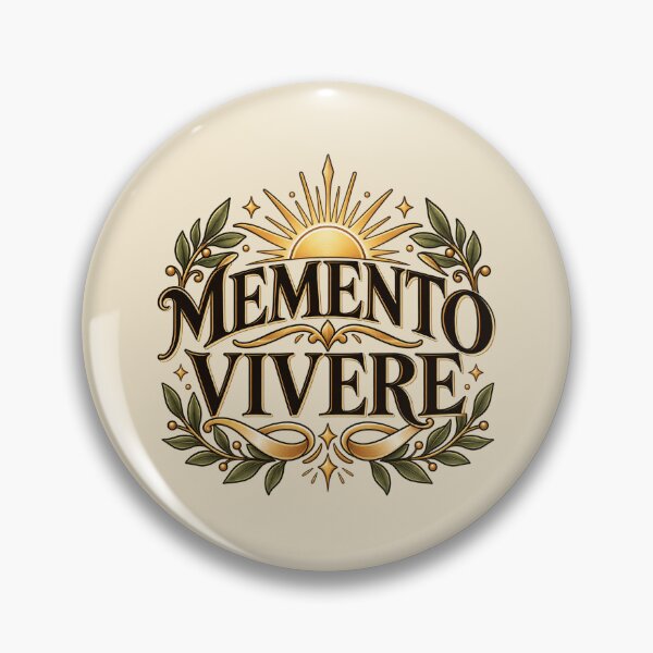 Item preview, Memento Vivere – Remember to Live Latin Quote Classical Design designed and sold by MetaModel Editions.