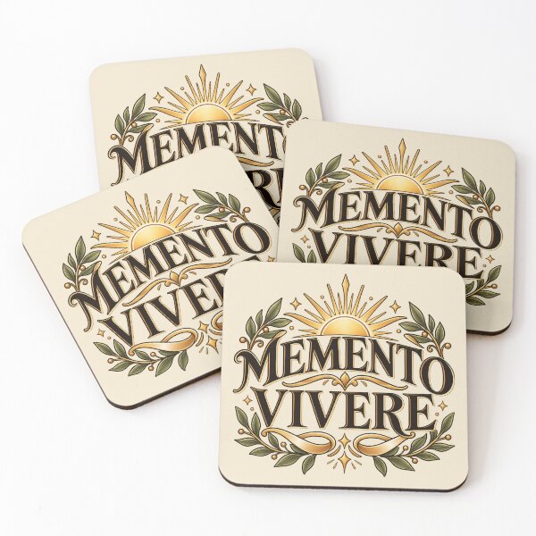 Item preview, Memento Vivere – Remember to Live Latin Quote Classical Design designed and sold by MetaModel Editions.