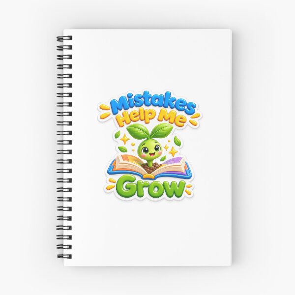 Item preview, Mistakes Help Me Grow Cute Plant Sticker designed and sold by mihanaaa14.