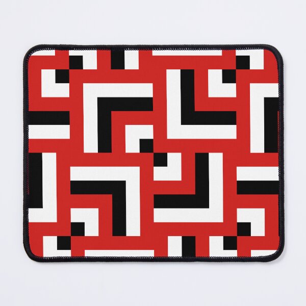 Item preview, High Contrast Red Black and White Geometric Bowtie Pattern designed and sold by The Flying Bunny Studio.