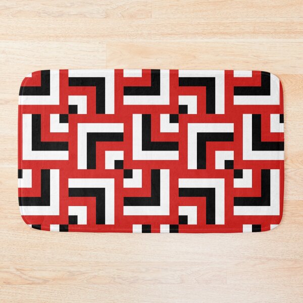 Item preview, High Contrast Red Black and White Geometric Bowtie Pattern designed and sold by The Flying Bunny Studio.